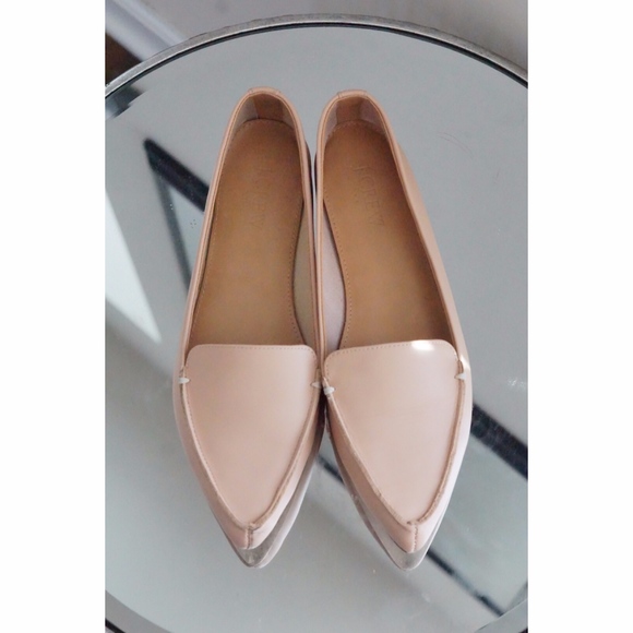 J. Crew Shoes - J Crew Beige Leather Loafers (Size 8)
